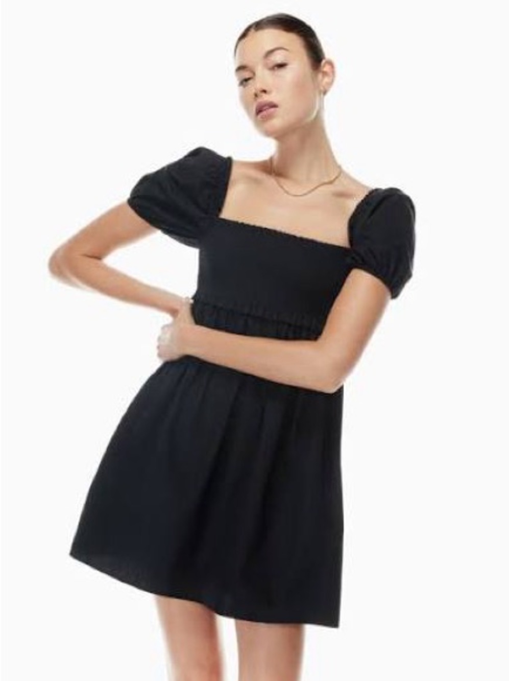 Aritzia Sunday Best Hadley Puff Sleeve Dress Black Small